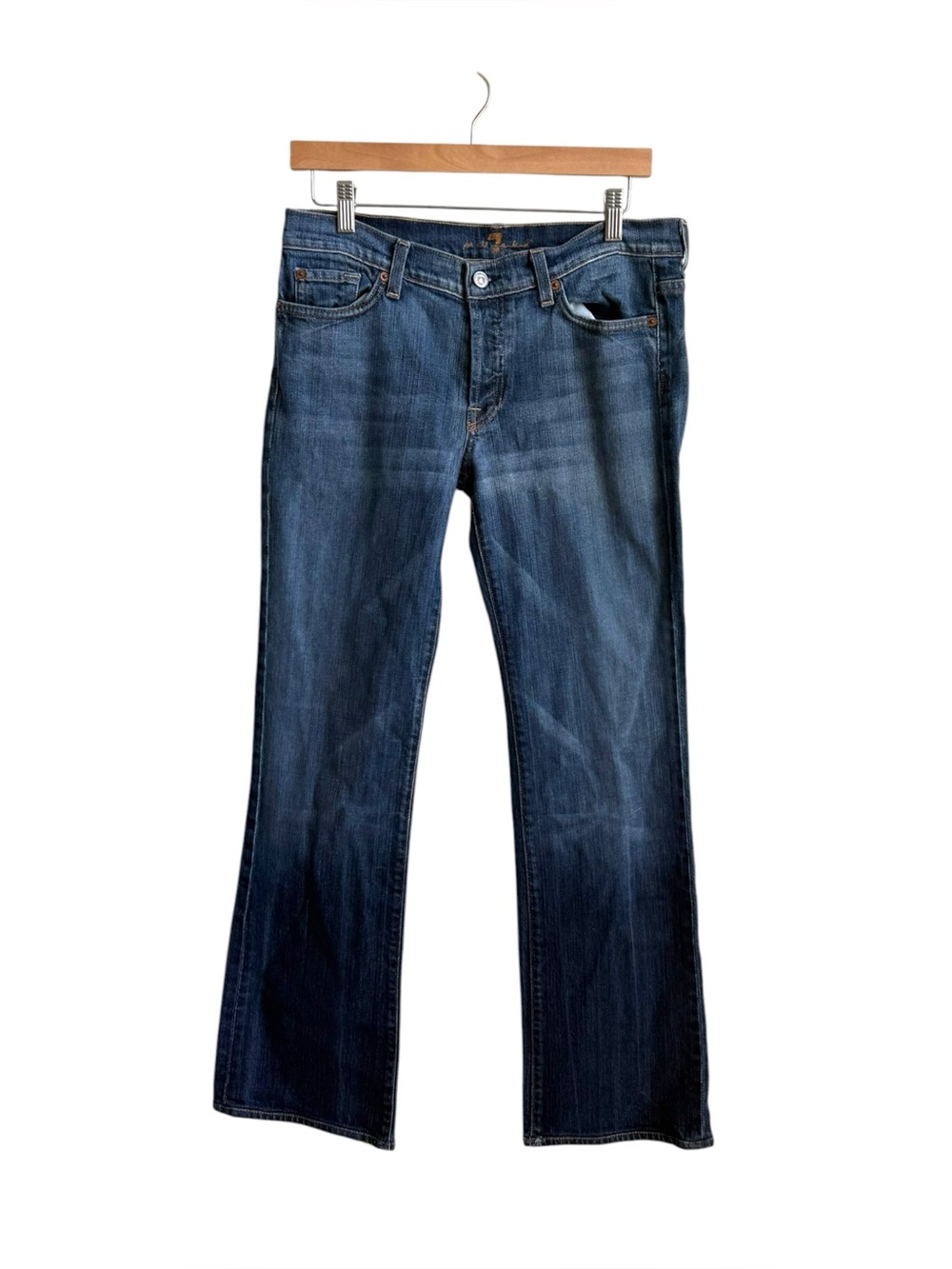 7 For All Mankind Boycut Jeans Bootcut Medium Wash Denim Size 32